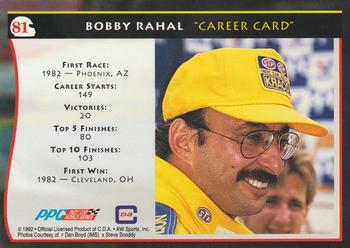 1992 All World Indy #81 Bobby Rahal Back