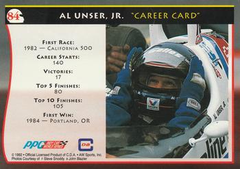 1992 All World Indy #84 Al Unser Jr. Back