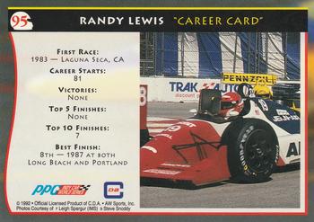 1992 All World Indy #95 Randy Lewis Back