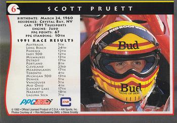 1992 All World Indy #6 Scott Pruett Back