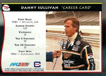 1992 All World Indy #78 Danny Sullivan Back