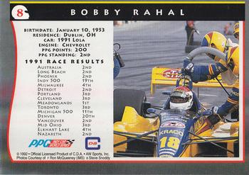1992 All World Indy #8 Bobby Rahal Back