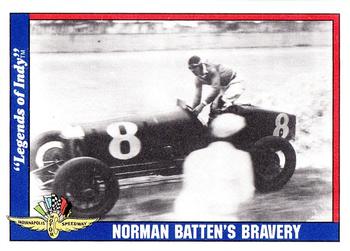 1991 Collegiate Collection Legends of Indy #3 Norman Batten's Bravery Front