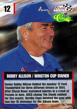 1995 Finish Line #12 Bobby Allison Back