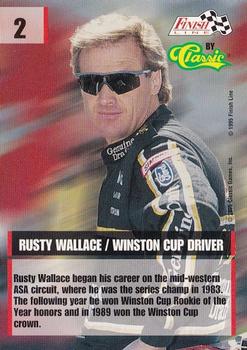 1995 Finish Line #2 Rusty Wallace Back