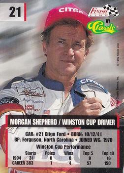 1995 Finish Line #21 Morgan Shepherd Back