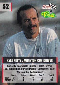 1995 Finish Line #52 Kyle Petty Back