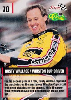 1995 Finish Line #70 Rusty Wallace Back