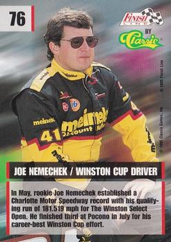 1995 Finish Line #76 Joe Nemechek Back