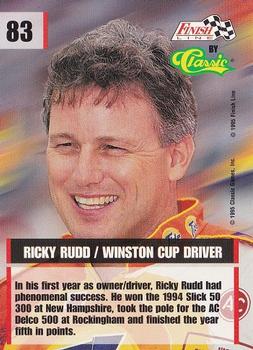 1995 Finish Line #83 Ricky Rudd Back