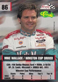 1995 Finish Line #86 Mike Wallace Back