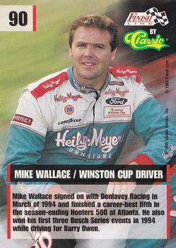 1995 Finish Line #90 Mike Wallace Back