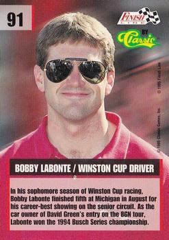1995 Finish Line #91 Bobby Labonte Back
