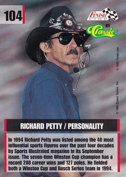 1995 Finish Line #104 Richard Petty Back