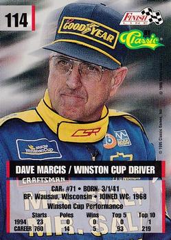 1995 Finish Line #114 Dave Marcis Back