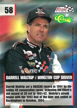 1995 Finish Line #58 Darrell Waltrip Back