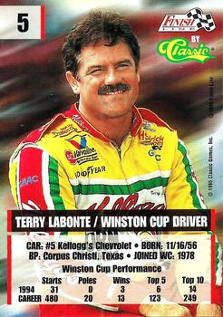 1995 Finish Line #5 Terry Labonte Back