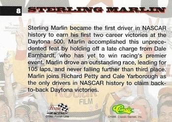 1995 Finish Line Coca-Cola 600 #8 Sterling Marlin Back