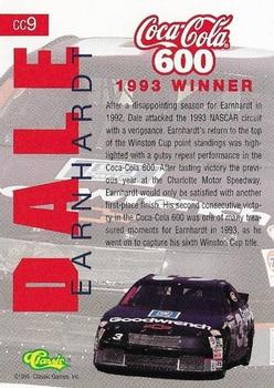 1995 Finish Line Coca-Cola 600 - Winners #CC9 Dale Earnhardt Back