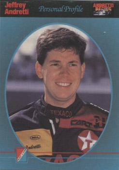 1992 Collect-a-Card Andretti Family Racing #7 Personal Profile Front