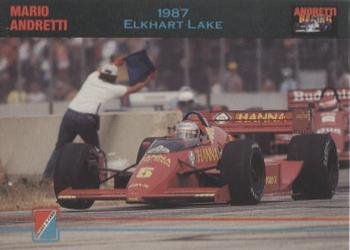 1992 Collect-a-Card Andretti Family Racing #80 1987 Elkhart Lake Front