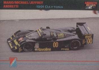 1992 Collect-a-Card Andretti Family Racing #91 1991 Daytona Front