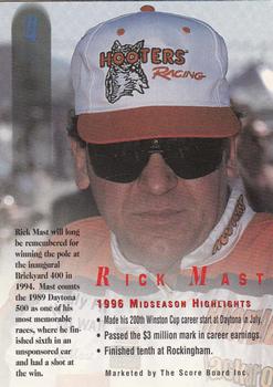 1996 Score Board Autographed #4 Rick Mast Back