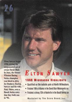 1996 Score Board Autographed #26 Elton Sawyer Back