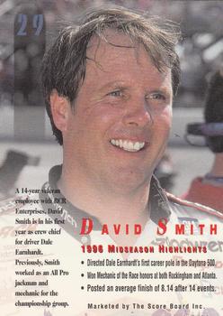 1996 Score Board Autographed #29 David Smith Back