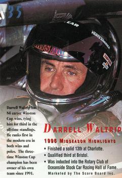 1996 Score Board Autographed #35 Darrell Waltrip Back