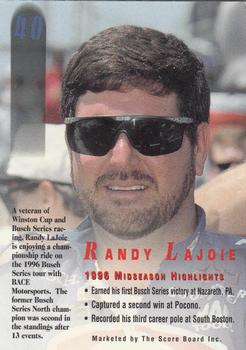1996 Score Board Autographed #40 Randy Lajoie Back