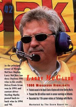 1996 Score Board Autographed #42 Larry Mcclure Back