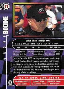1997 Score Board Autographed #11 Geoff Bodine Back