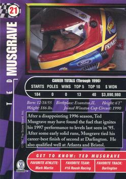 1997 Score Board Autographed #21 Ted Musgrave Back