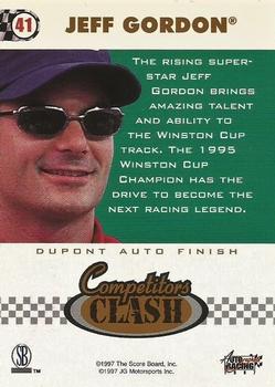1997 Score Board Autographed #41 Dale Earnhardt / Jeff Gordon Back