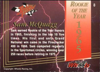 1993 Wheels Rookie Thunder #8 Sam McQuagg Back