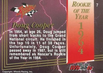 1993 Wheels Rookie Thunder - Platinum #7 Doug Cooper Back