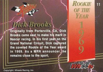 1993 Wheels Rookie Thunder - Platinum #11 Dick Brooks Back