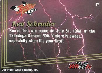 1993 Wheels Rookie Thunder - Platinum #47 Ken Schrader Back