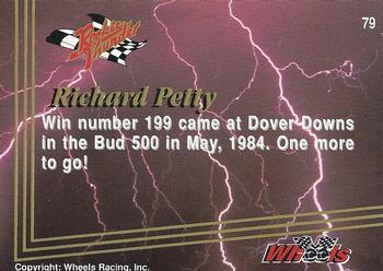 1993 Wheels Rookie Thunder - Platinum #79 Richard Petty Back