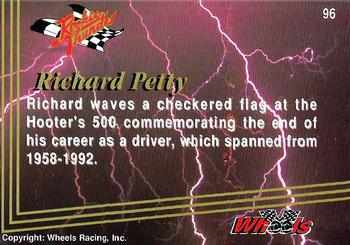 1993 Wheels Rookie Thunder - Platinum #96 Richard Petty Back