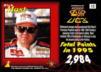1996 Pinnacle Speedflix #12 Rick Mast Back