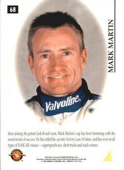 1996 Pinnacle Speedflix #68 Mark Martin Back