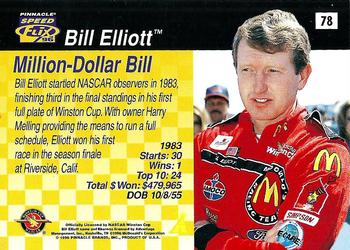 1996 Pinnacle Speedflix #78 Bill Elliott Back