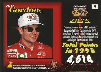 1996 Pinnacle Speedflix - Artist's Proof #9 Jeff Gordon Back