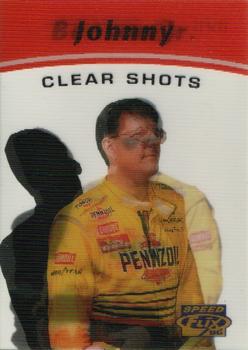 1996 Pinnacle Speedflix - Clear Shots #12 Johnny Benson Jr. Front