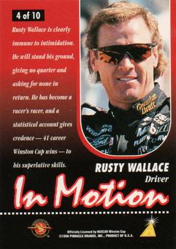 1996 Pinnacle Speedflix - In Motion #4 Rusty Wallace's Helmet Back