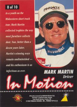 1996 Pinnacle Speedflix - In Motion #8 Mark Martin's Helmet Back