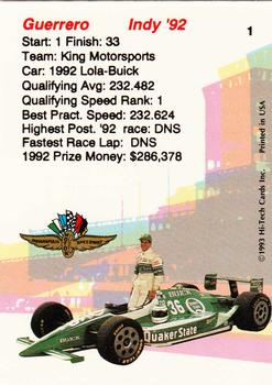 1993 Hi-Tech Indy #1 Roberto Guerrero Back