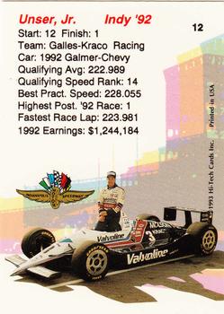 1993 Hi-Tech Indy #12 Al Unser Jr. Back